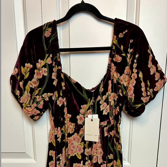 Floral Puff-Sleeve Midi Dress - Adelyn Rae - Picture 9 of 9